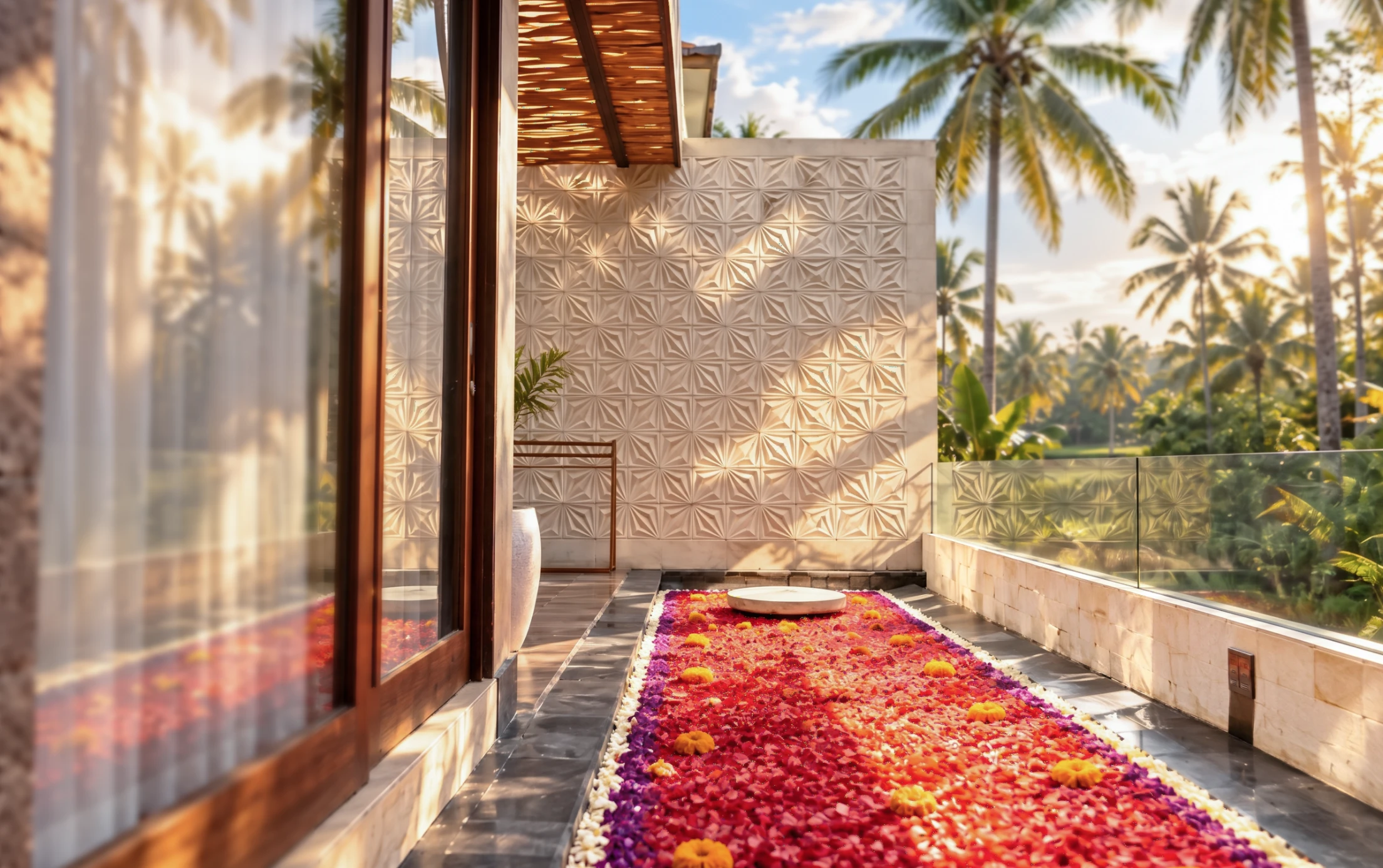 Flower Pool Decoration at Khastana Hadi Tegallalang Ubud